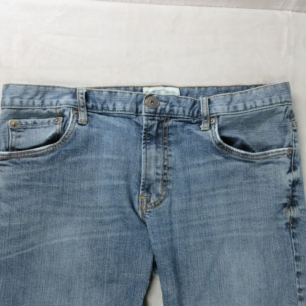 Aeropostale Jeans Mens 34x31 Blue Bowery Slim‎ Straight Denim Pants Tag 34x32